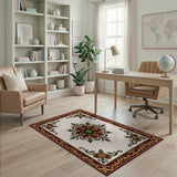 Multi-color and Patterns Ornate Red Gold Persian Medallion Area Rug