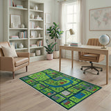 Cartoon City Map Play Rug