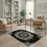 Ornate Gothic Starburst Area Rug