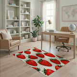 Fruit Pattern Vibrant Strawberry Fruit Pattern Area Rug