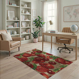 Strawberry Cherry Fruit Pattern Area Rug