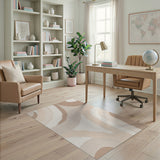 Abstract Area Beige Abstract Brushstroke Area Rug
