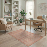 Terracotta Geometric Tribal Area Rug
