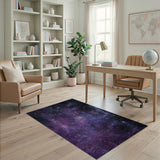 Purple Nebula Starfield Area Rug