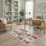 Pink Teddy Bear Alphabet Nursery Rug