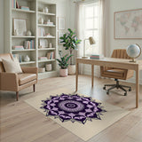 Geometric Modern Intricate Purple Mandala Area Rug