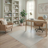 Modern Beige Gridline Area Rug