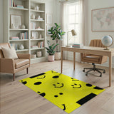 Playful Yellow Smiley Faces Area Rug