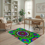 Geometric Modern Multi-color and Patterns Vibrant Starburst Multi-Color Geometric Area Rug