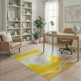 Yellow Sun Gradient Abstract Area Rug