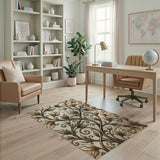 Vintage Floral Vine Area Rug