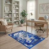 Classic Blue Willow Chinoiserie Area Rug