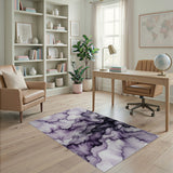Ethereal Purple Watercolor Area Rug
