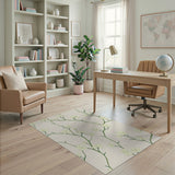 Cream Floral Vine Area Rug