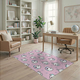 Cute Kawaii Unicorn Cat Pink Area Rug