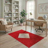 Bold Red Southwestern Diamond Area Rug