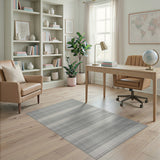 Geometric Modern Grey Plaid Woven Area Rug