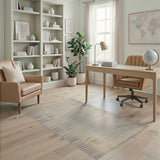 Abstract Geometric Grid Yellow Area Rug