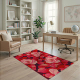 Floral Vintage Blush Pink Rose Floral Vintage Area Rug