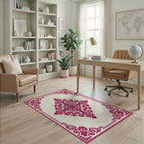 Medallion Elegant Red Persian Medallion Area Rug