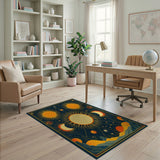 Triple Sun Eclipse Celestial Desert Rug