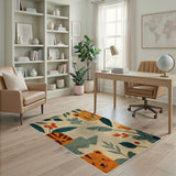 Cute Cartoon Tigers Jungle Friends Area Rug