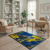 Majestic Golden Tiger Blue Mountains Area Rug