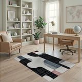 Geometric Modern Multi-color and Patterns Modern Geometric Abstract Area Rug