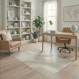 Modern Beige Abstract Geometric Rug