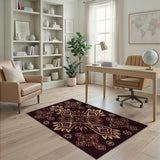 Ornate Cross Motif Southwestern Rug