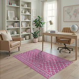 Pink Heritage Tribal Pink Heritage Tribal Geometric Area Rug