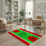 Watermelon Slice Fruit Pattern Area Rug