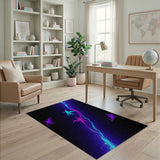 Neon Cosmic Birds Area Rug