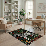 Heritage Tribal Zebra Geometric Area Rug