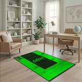 Swerah Dripping Green Geometric Area Rug