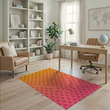 Vibrant Gradient Lantern Geometric Area Rug