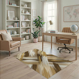 Beige Brushstroke Abstract Area Rug
