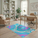 Abstract Area Multi-color and Patterns Vibrant Swirl Multi-Color Abstract Area Rug