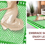 Elegant Green Shamrock Textile Design(Green)