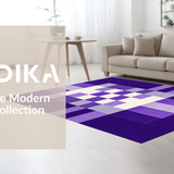 Ultra Soft Area Rug, Non Slip, Stain Resistant, Washable Area Rugs for Living Room, Bedroom, Vibrant Modern Artistic Wave Design(Purple)