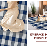 Artistic Dusk Blue Gingham Visual Appeal(Blue)
