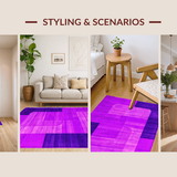 Ultra Soft Area Rug, Non Slip, Stain Resistant, Washable Area Rugs for Living Room, Bedroom, Contemporary Textured Overtufted Design(Purple)