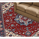 Ultra Soft Area Rug, Non Slip, Stain Resistant, Washable Area Rugs for Living Room, Bedroom, Luxurious Ornate Patterned Accent(Red)