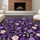 Ultra Soft Area Rug, Non Slip, Stain Resistant, Washable Area Rugs for Living Room, Bedroom, Dynamic Colorful Geometric Play(Purple)