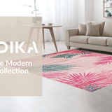 Ultra Soft Area Rug, Non Slip, Stain Resistant, Washable Area Rugs for Living Room, Bedroom, Elegant Distressed Floral Pattern(Pink)