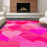 Ultra Soft Area Rug, Non Slip, Stain Resistant, Washable Area Rugs for Living Room, Bedroom, Romantic Cozy Faux Fur Style(Pink)