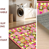 Ultra Soft Area Rug, Non Slip, Stain Resistant, Washable Area Rugs for Living Room, Bedroom, Whimsical Colorful Easter Aesthetic(Pink)