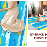 Ultra Soft Area Rug, Non Slip, Stain Resistant, Washable Area Rugs for Living Room, Bedroom, Joyful Underwater Scene in Soft Hues(Blue)