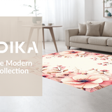 Ultra Soft Area Rug, Non Slip, Stain Resistant, Washable Area Rugs for Living Room, Bedroom, Lush Garden-Inspired Modern Decor(Pink)