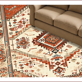 Ultra Soft Area Rug, Non Slip, Stain Resistant, Washable Area Rugs for Living Room, Bedroom, Tribal Farmhouse Warm Beige Bedroom Washable Carpet(Beige)